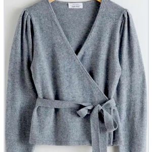 & Other Stories Grey Wrap cardigan